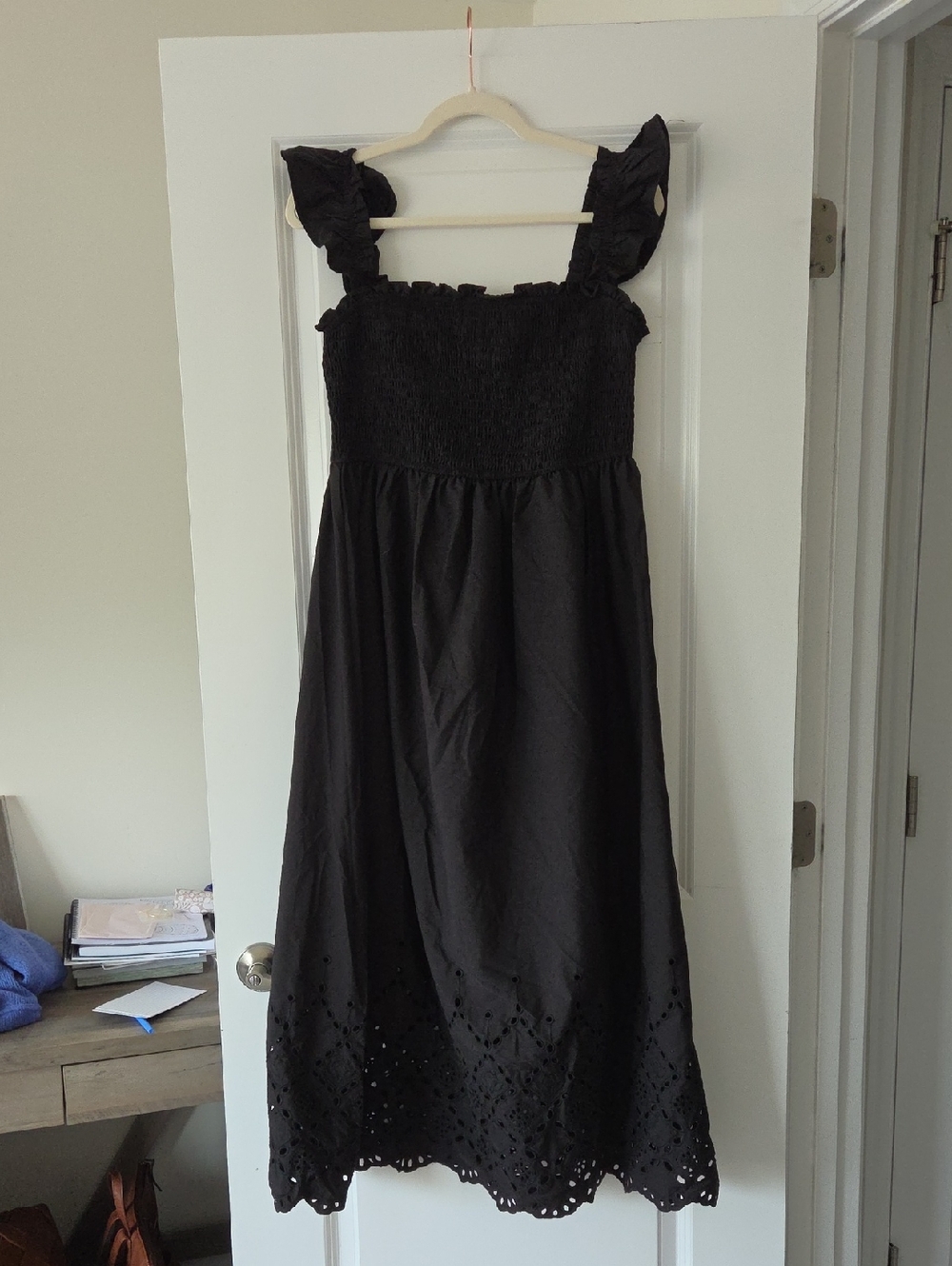 Womens Black Midi Dress